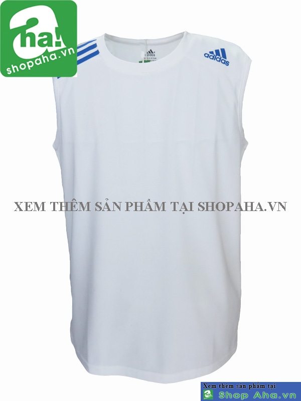 Áo Thể Thao Nam Adidas Không Tay Trắng AA006