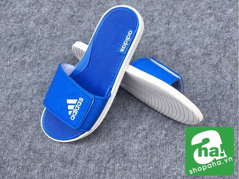 Dép Dán Màu Xanh Adidas DKM09