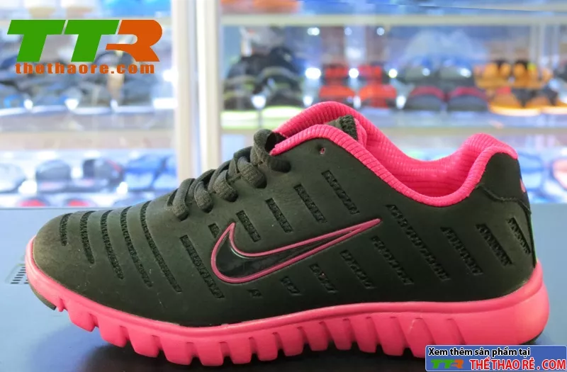 Giày Thể Thao Nữ Nike Nhẹ Đen Hồng GNN02