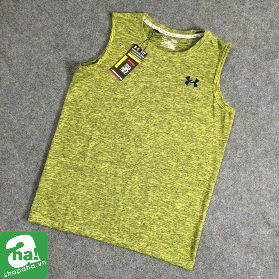 ÁO UNDERARMOUR XANH VÀNG KHÔNG TAY