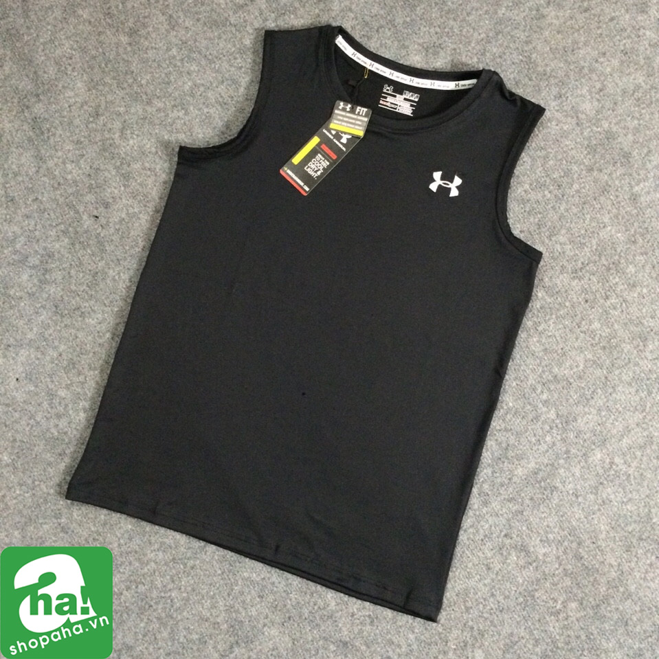 ÁO UNDERARMOUR ĐEN KHÔNG TAY