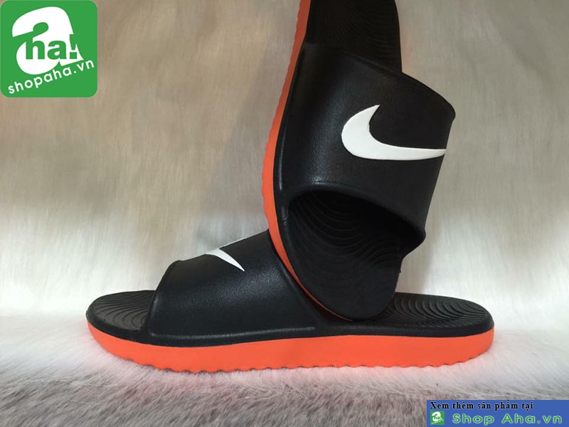 Dép Đúc Nike Màu Đen Đế Cam DDC01