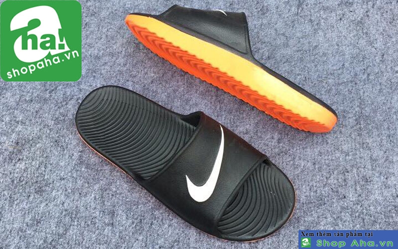 Dép Đúc Nike Màu Đen Đế Cam DDC02