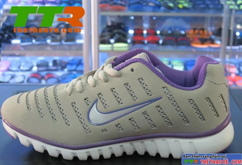 Giày Nữ Nike Nhẹ Xám Tím