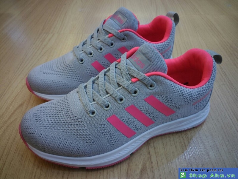 Giày Nữ Adidas Xám Hồng