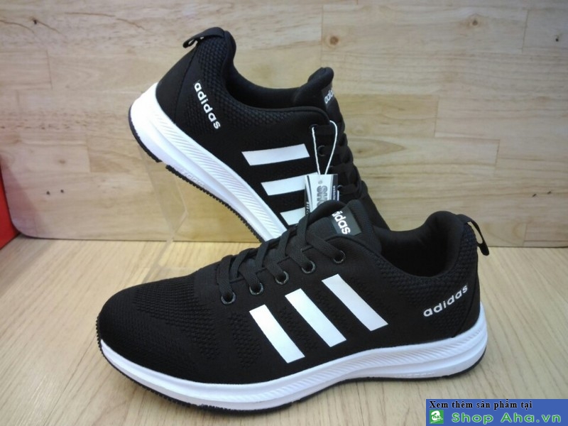 Giày Nữ Adidas Đen Trắng