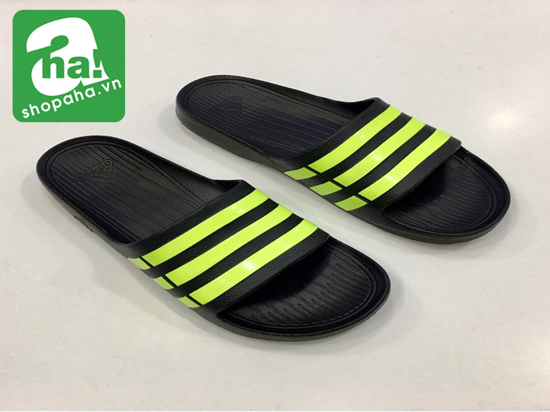 Dép Đúc Adidas Đen Quai Viền Chuối