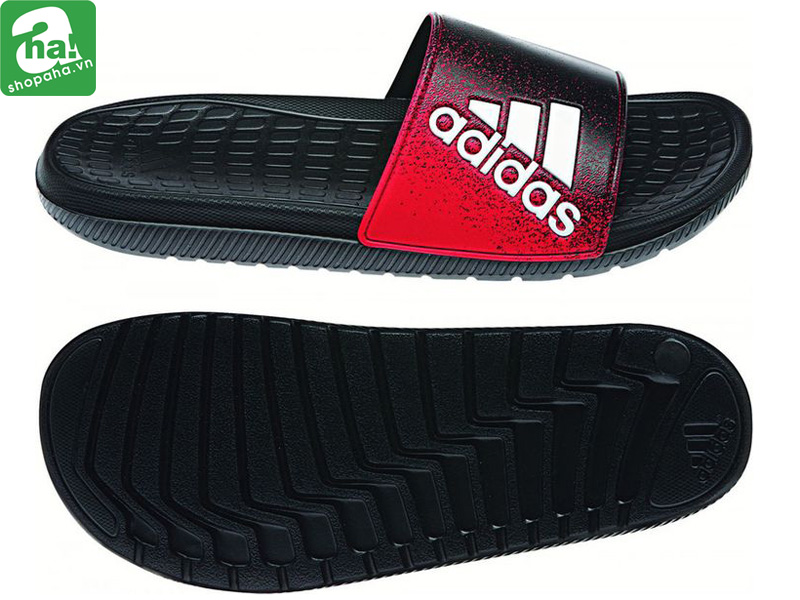 Dép Adidas Quai Ngang Đen Đỏ DN012