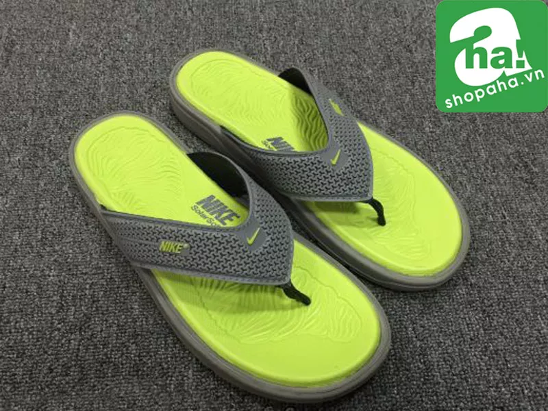 Dép nike xỏ ngón xanh quai xám
