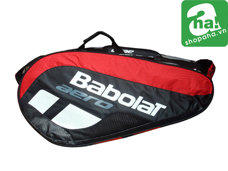 bao vot tennis babolat đỏ đen có 2 ngăn