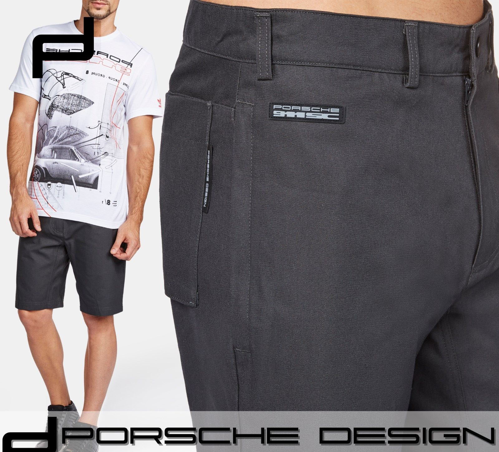 Quần Đùi Gym Xám Porsche Design