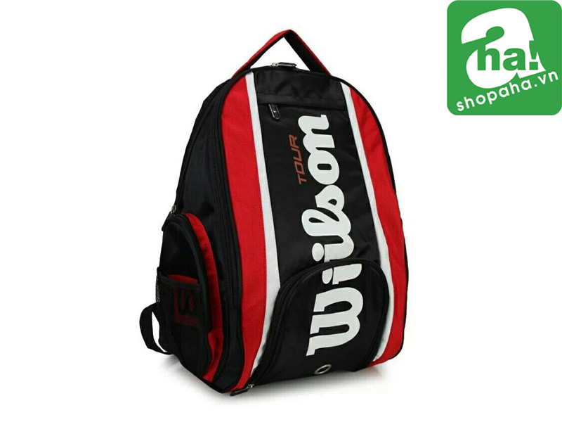 balo tennis màu đen đỏ Wilson bl 19