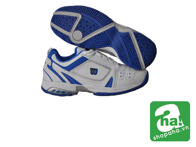 Giày tennis trắng xanh dương Wilson gtt34