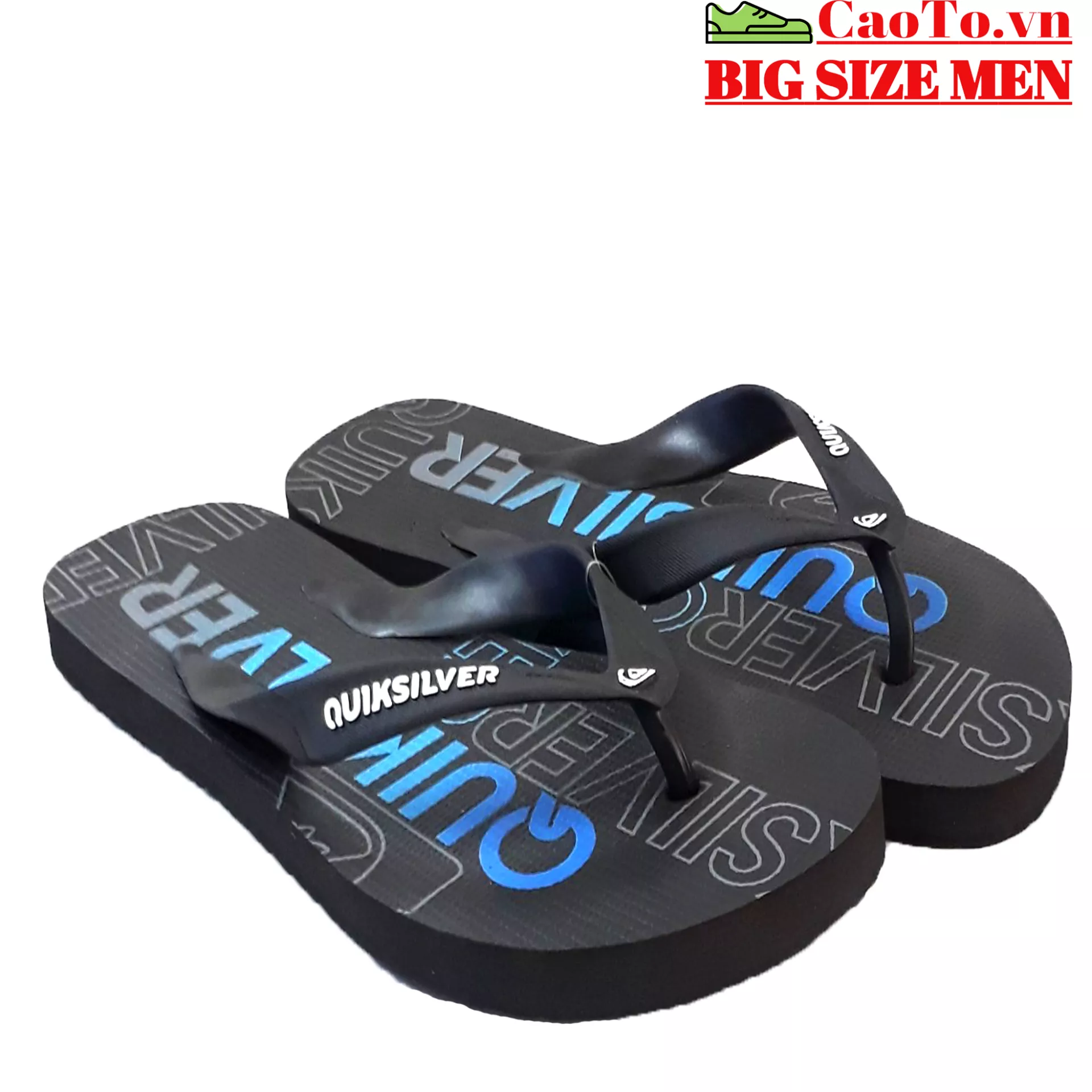 DÉP KẸP QUICK SILVER ĐEN SIZE LỚN