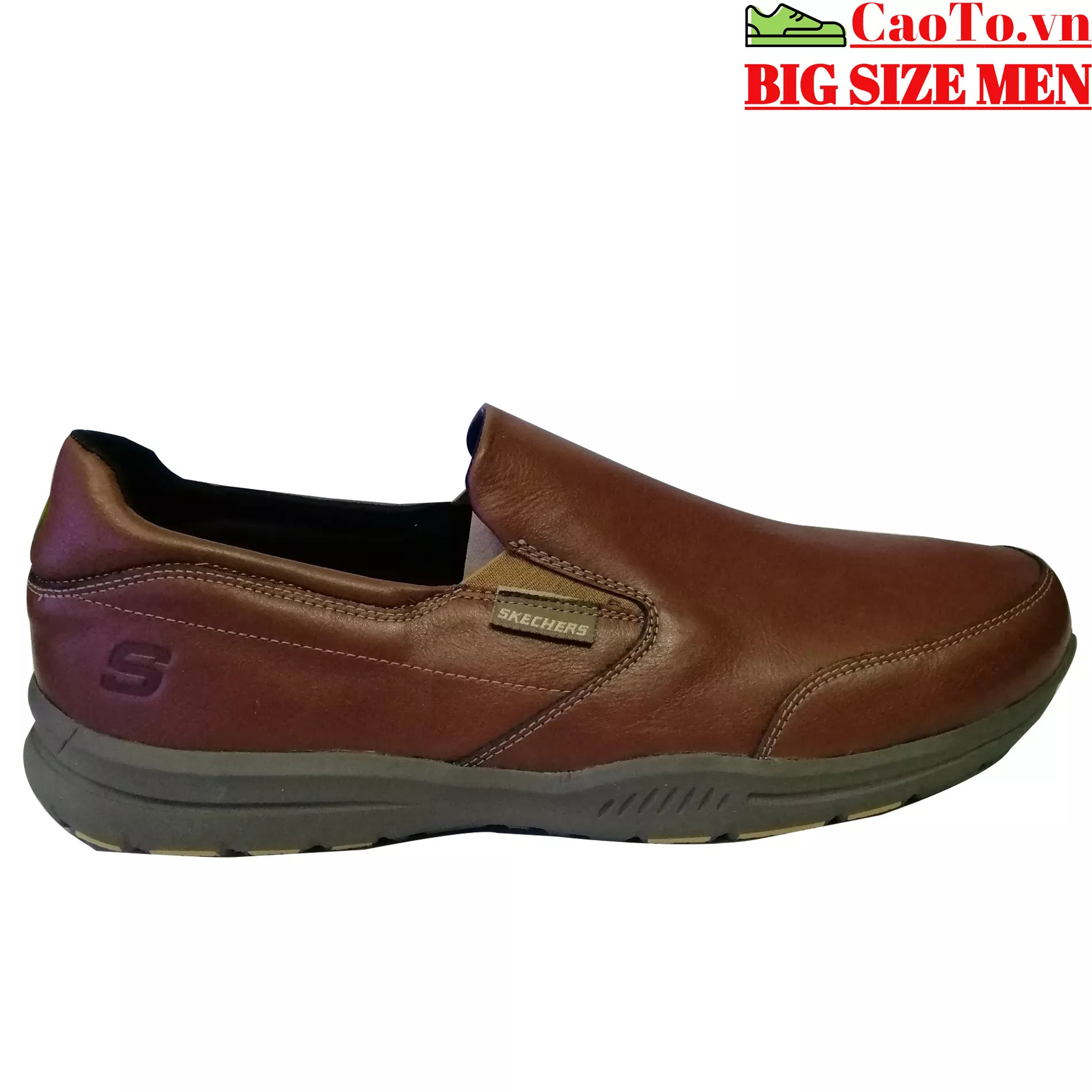 GIÀY THỜI TRANG SKECHERS DA TRƠN SIZE LỚN