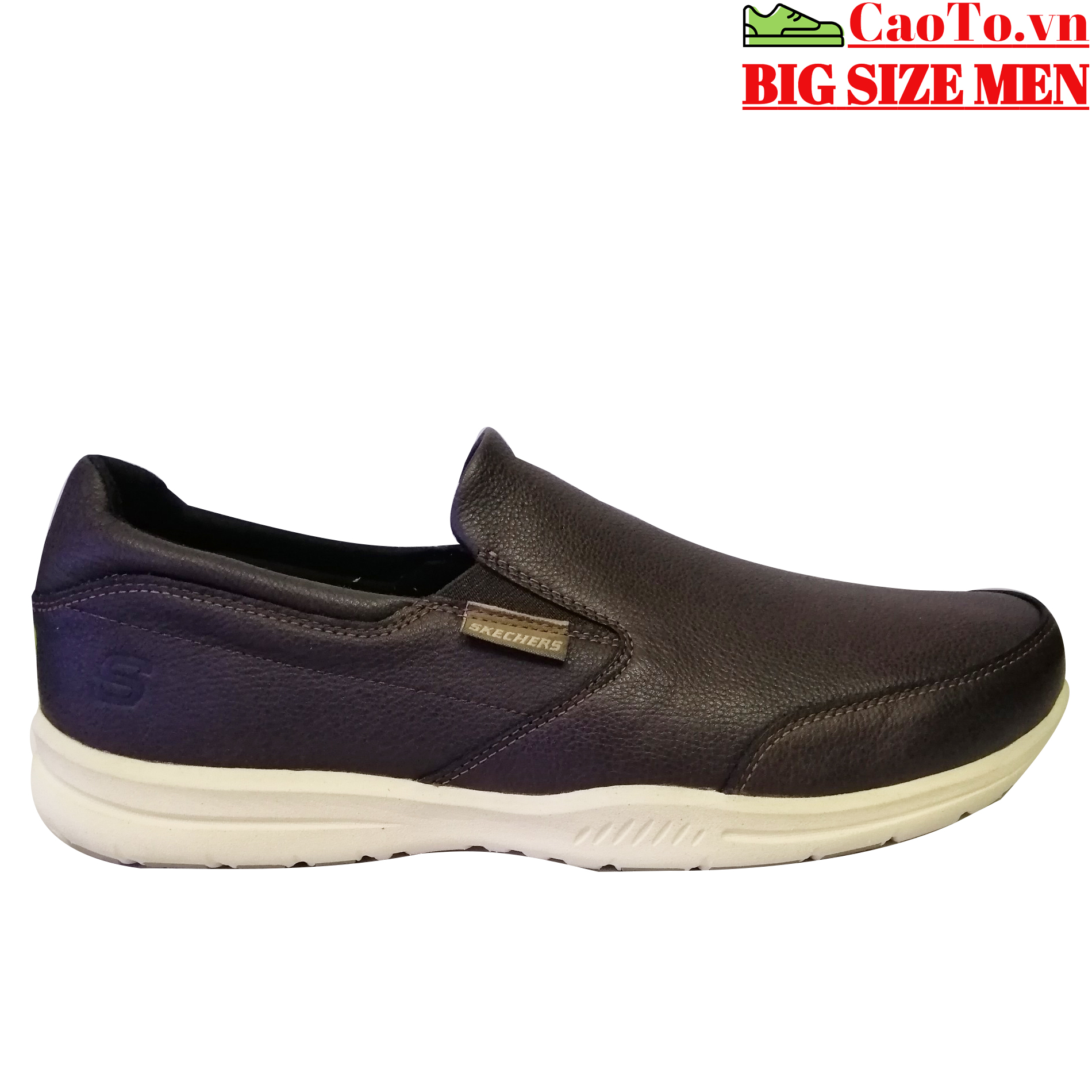 GIÀY THỜI TRANG SKECHERS DA TRƠN SIZE LỚN