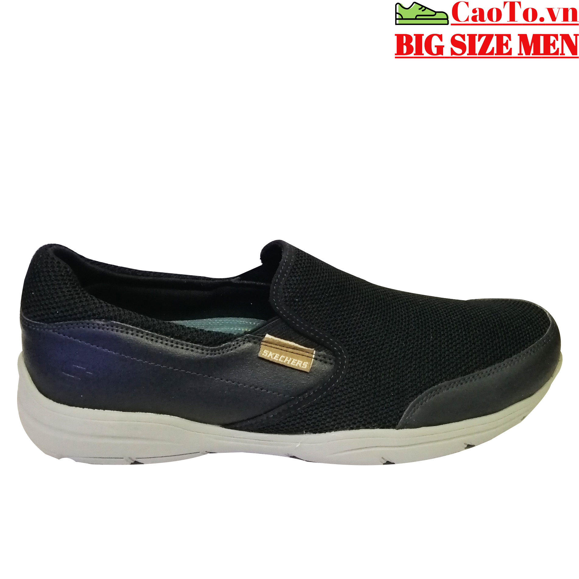 GIÀY THỜI TRANG SKECHERS DA TRƠN SIZE LỚN