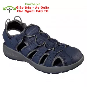 Sandal Skechers navy ngoại cỡ