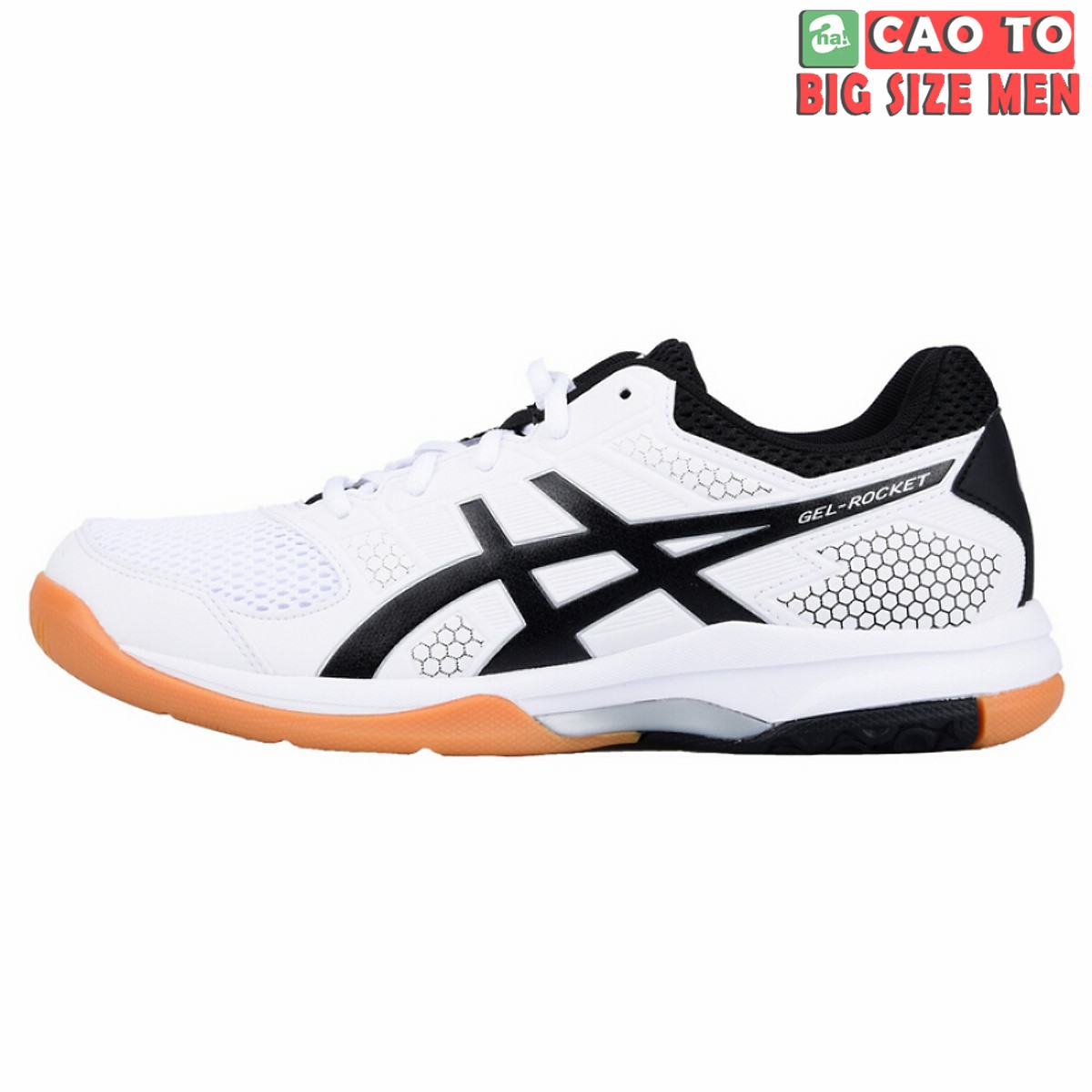 Giày tennis Asics Gel Rocket 8 White Bigsize