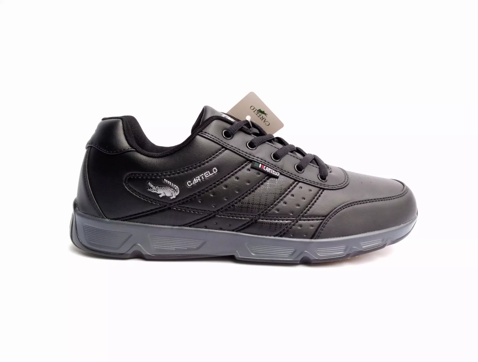 Giày Sneaker Big Size Cartelo Đen Da