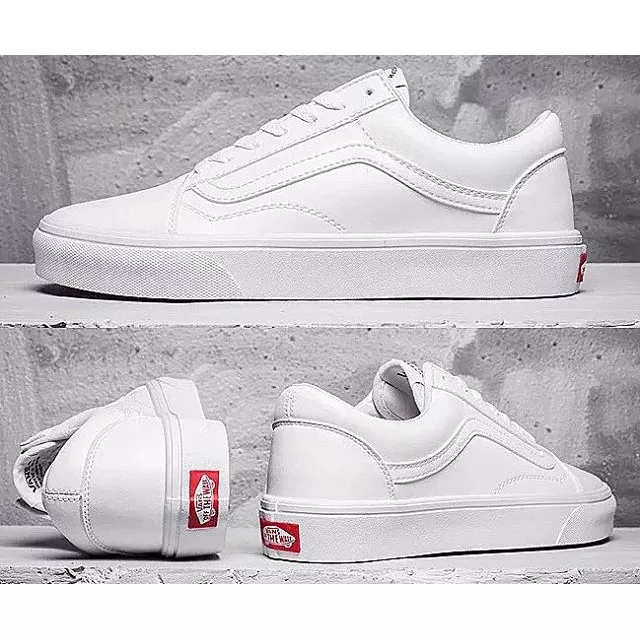 Giày Sneaker Vans Big Size Old Skool Trắng Chính Hãng