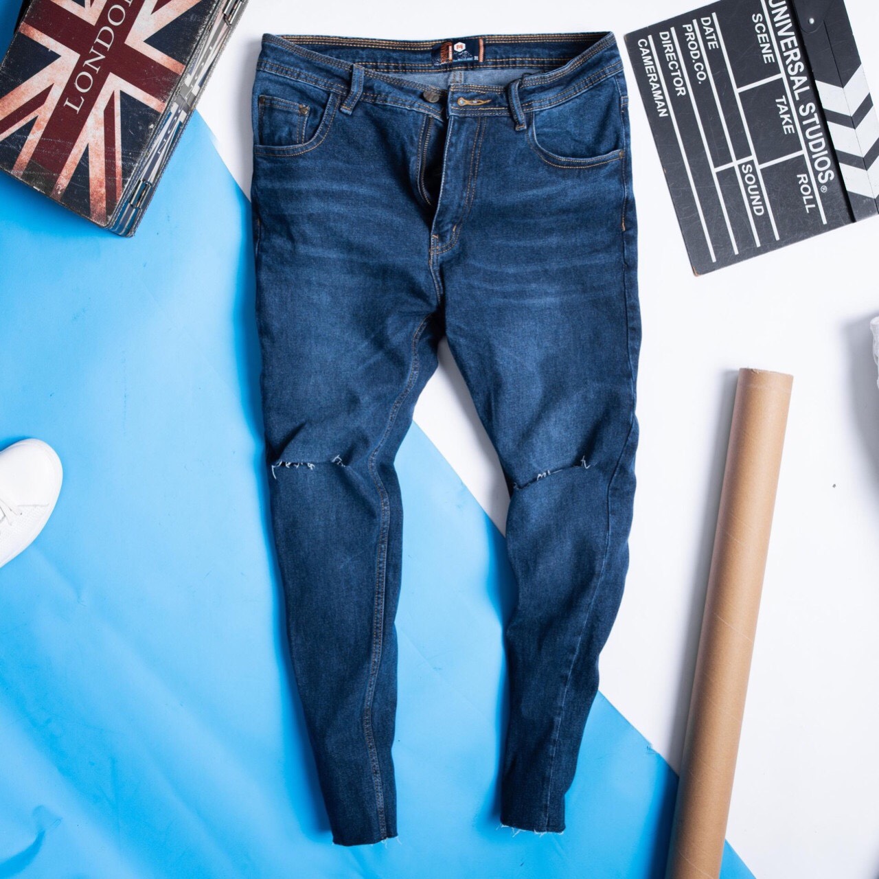 Quần JEANS Dài Xanh Dương