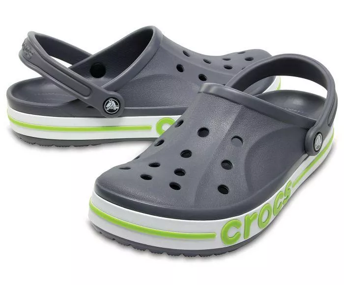 Dép Crocs Màu Xám Quai Xanh 44 45 46 47 48
