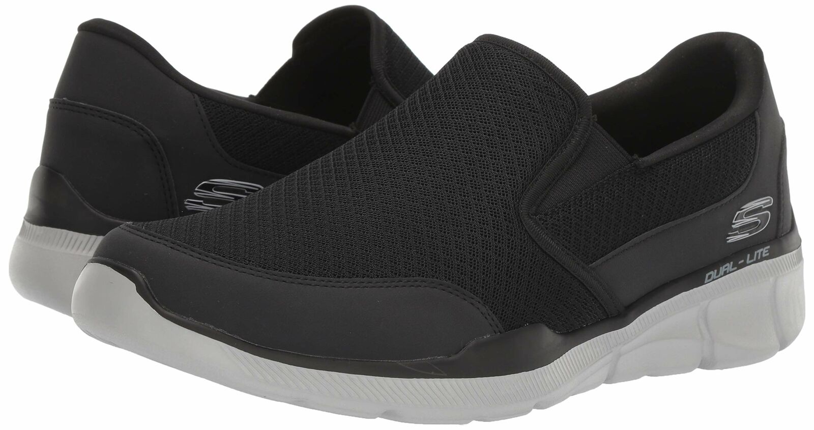 Giày Skechers Lười Đen Xám Chính Hãng Big Size 46 47 48 49