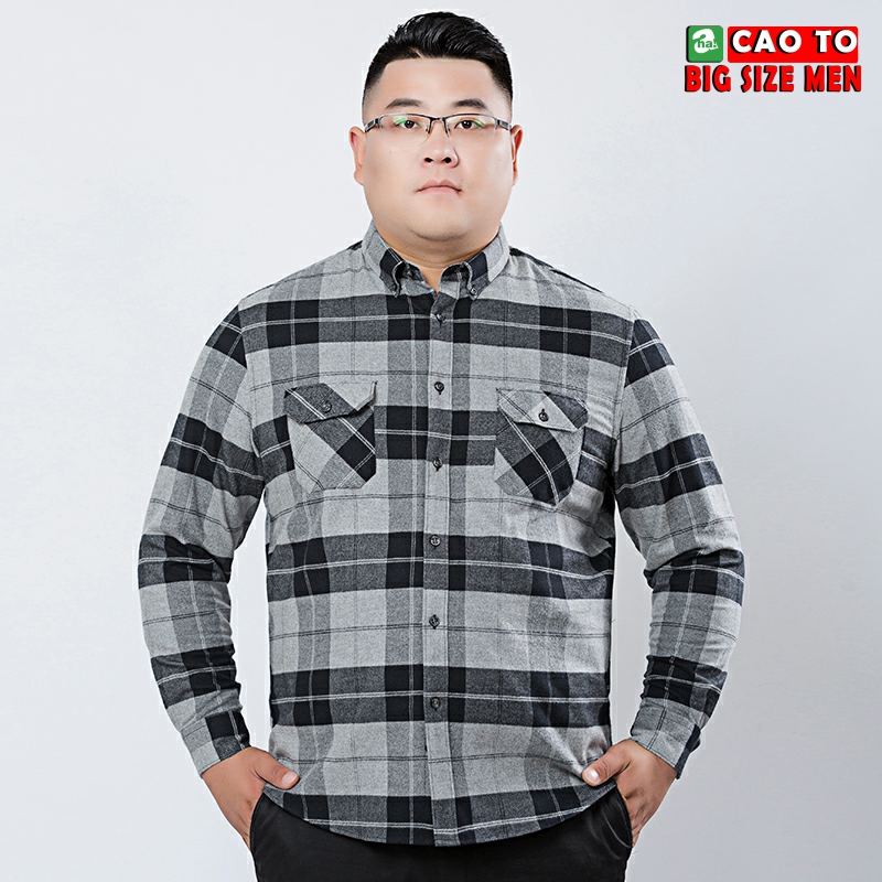 Áo Sơ Mi Caro Nam Cao Cấp Thời Trang Big Size 2XL 3XL 4XL 5XL 6XL 7XL