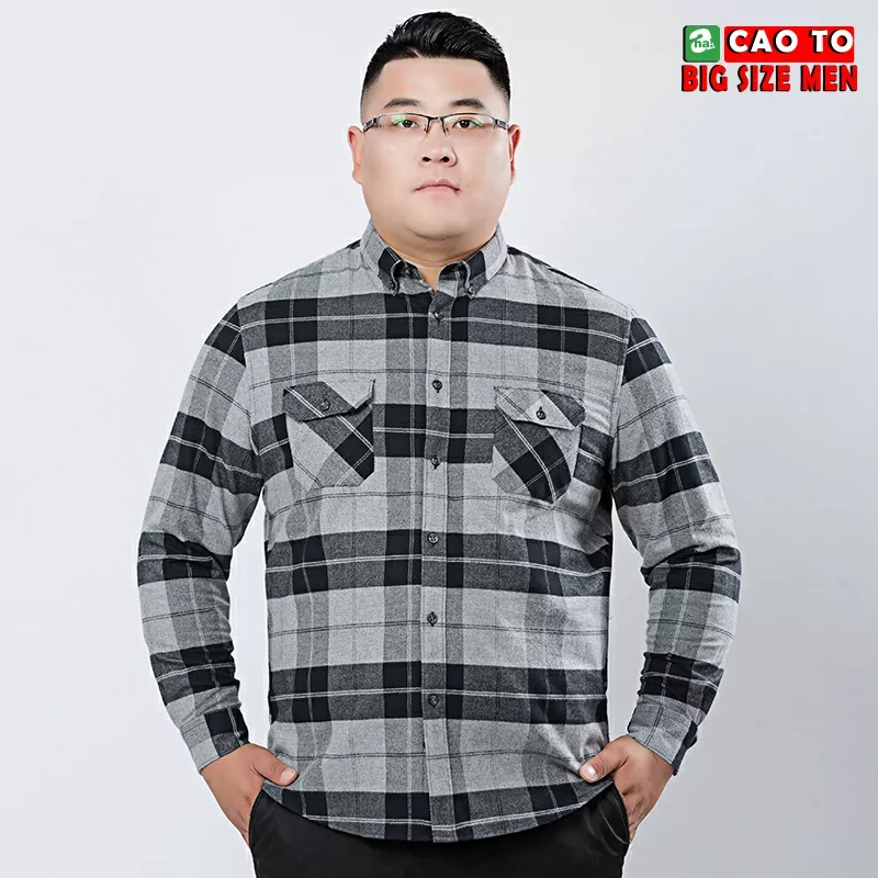 Áo Sơ Mi Caro Nam Cao Cấp Thời Trang Big Size 2XL 3XL 4XL 5XL 6XL 7XL