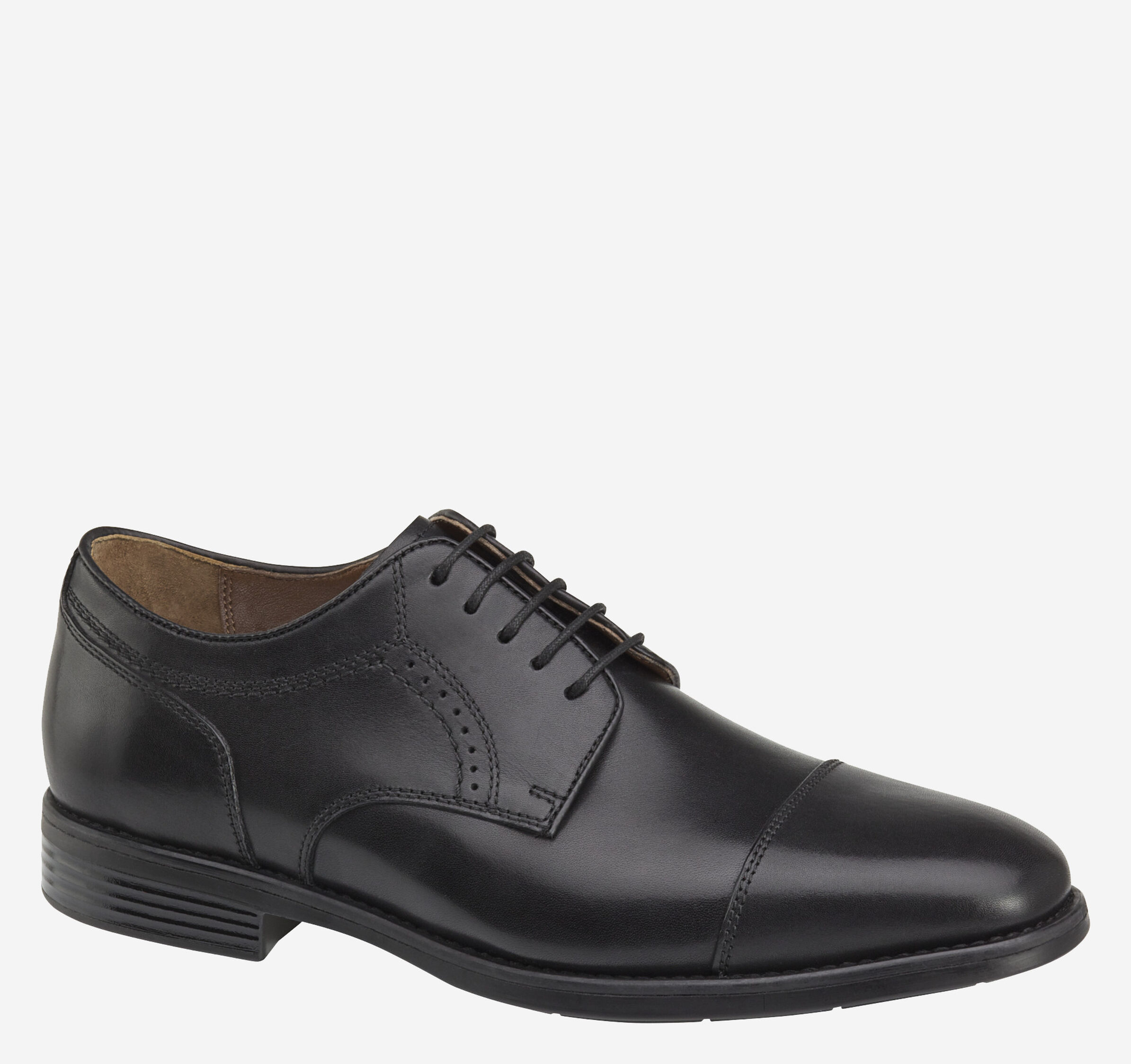 Giày Tây Da Bóng BRANNING CAP TOE Màu Đen Big Size