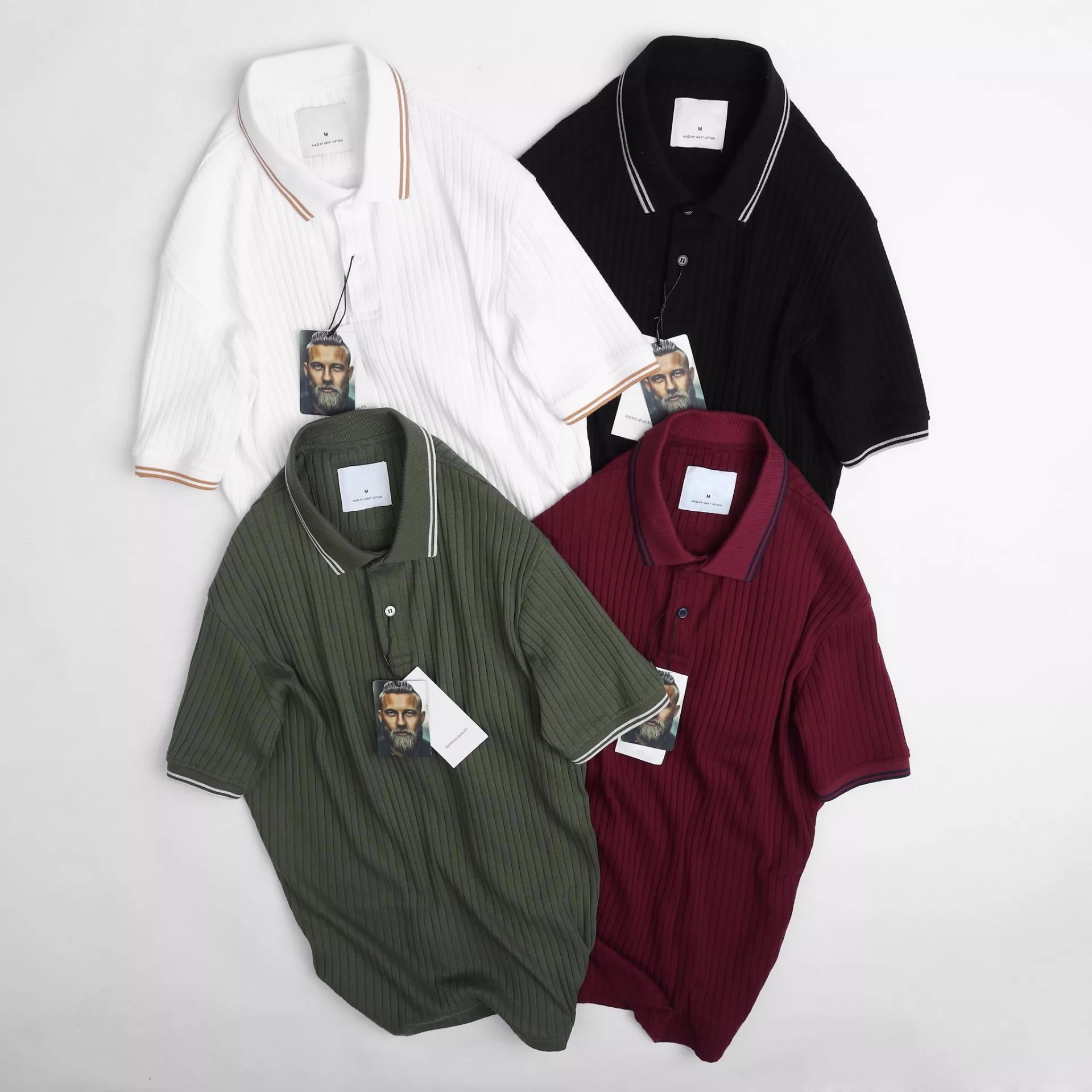 Áo Thun Có Cổ Xuất Khẩu Nam Size Lớn 2XL 3XL 4XL 5XL 6XL