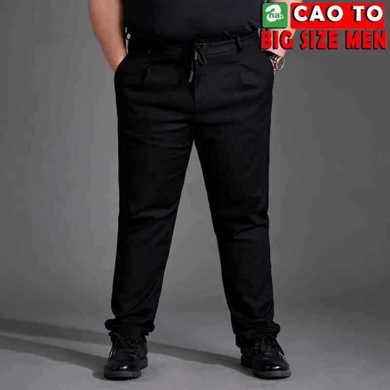 Quần Tây Đen Có Dây Độc Đáo Chính Hãng Big Size Men Cho Người Ngoại Cỡ