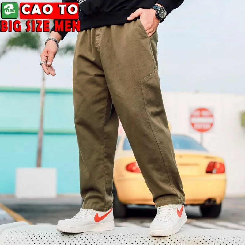 Quần kaki Nâu Đậm Big Size Men Hàng Chính Hãng Chất Lượng Cao Cho Người Ngoại Cỡ