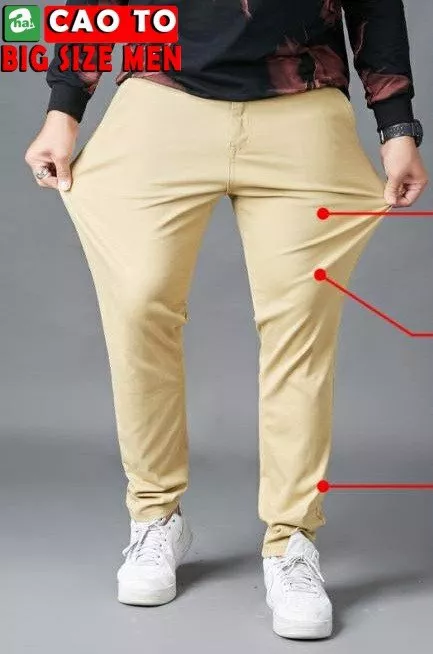 Quần Kaki Màu Nâu Sáng Big Size Men Hàng Chính Hãng Chất Lượng Cao Cho Người Ngoại Cỡ