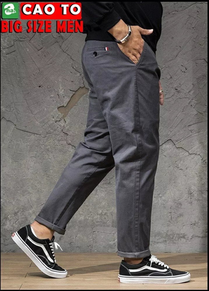 Quần Kaki Màu Xám Lông Chuột Big Size Men Hàng chính Hãng Chất Lượng Cao Cho Người Ngoại Cỡ