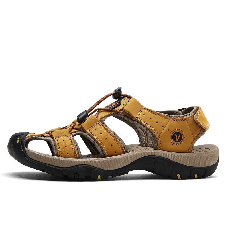 Giày Sandal Bít Mũi Anti-collision Outdoor Vàng Nâu Big Size Men