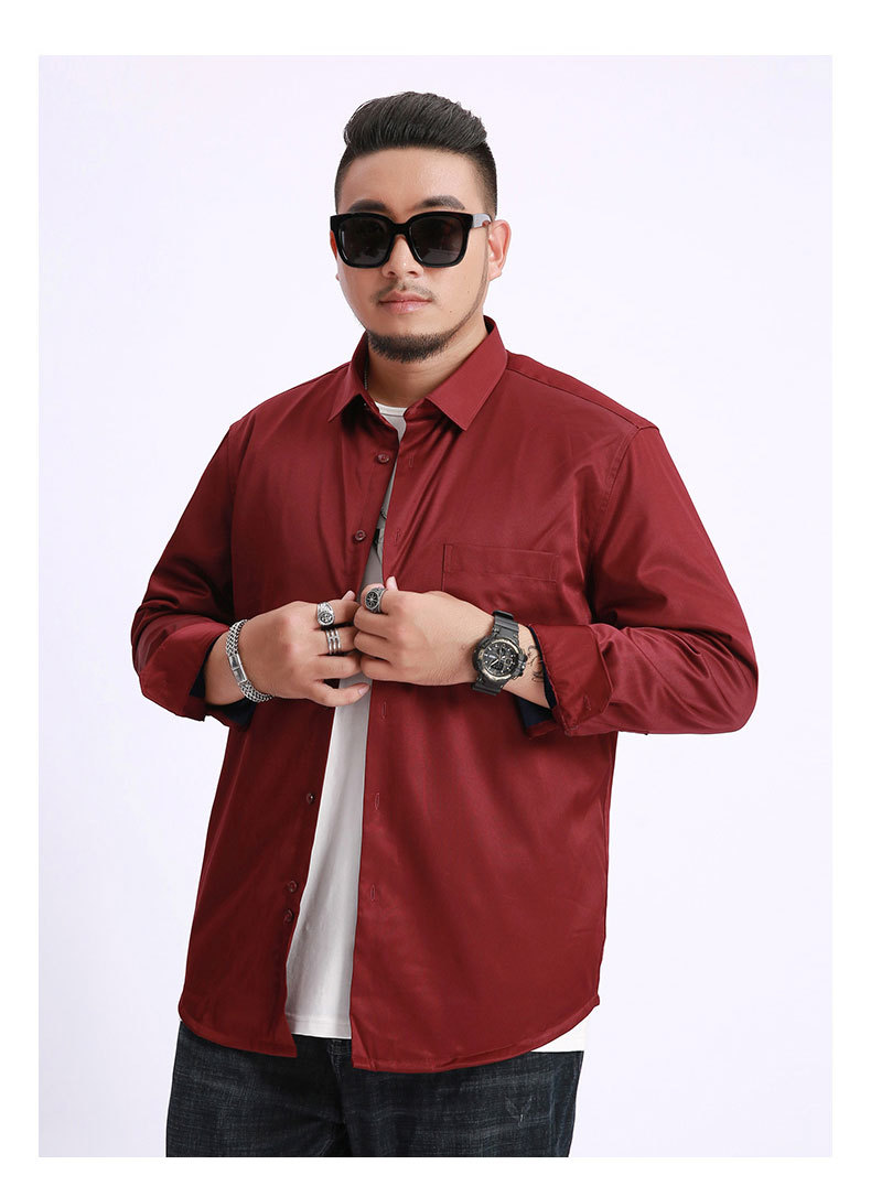 Áo Sơ Mi Nam Đỏ Đô Big Size 2Xl 3XL 4XL 5XL 6XL TPHCM