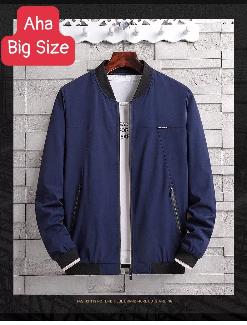 Áo Khoác Bomber Xanh Đen Trơn Big Size 2XL,3XL,4XL,5XL,6XL,7XL