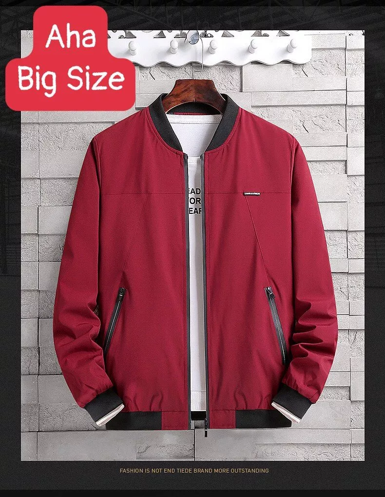Áo Khoác Bomber Đỏ Trơn Big Size 2XL,3XL,4XL,5XL,6XL,7XL