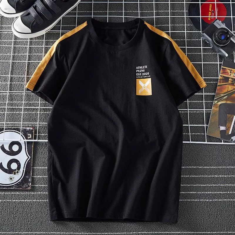 Áo Thun Kẻ Vàng Tay Áo Big Size 2XL,3XL,4XL,5XL,6XL,7XL