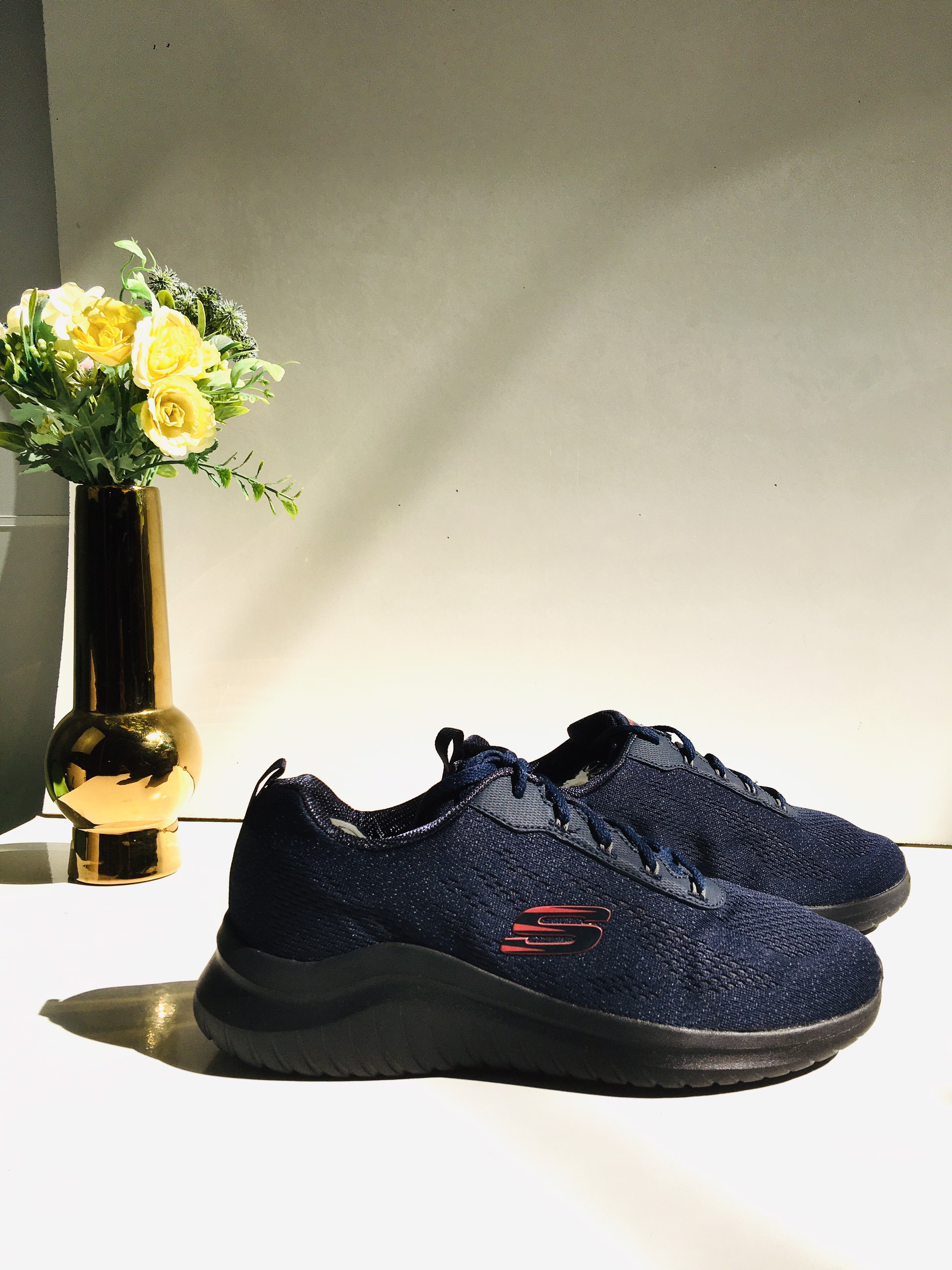 Giày Sneaker Skecher Xanh Navy Logo Đỏ Big Size 45 46 47 48