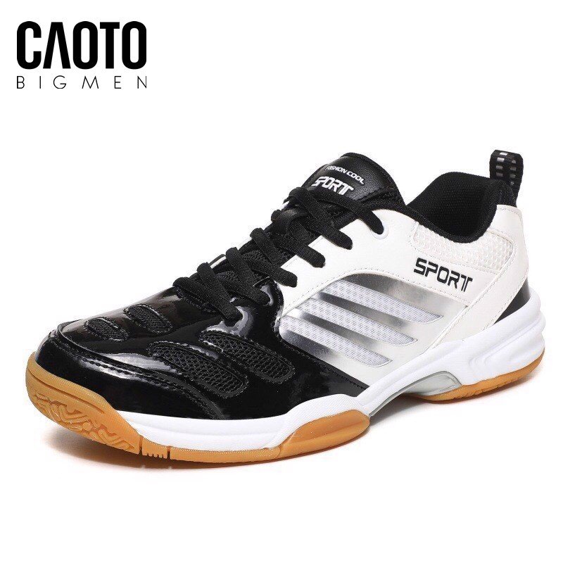 Giày Cầu Lông Sport Cao Cấp Trắng Đen Big Size 45-46-47-48