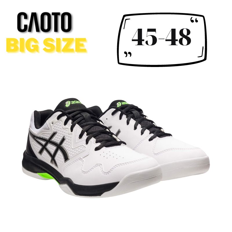 Giày Tennis Asics Gel-Dedicate 7 Trắng Đen Big Size 45 46 47 48