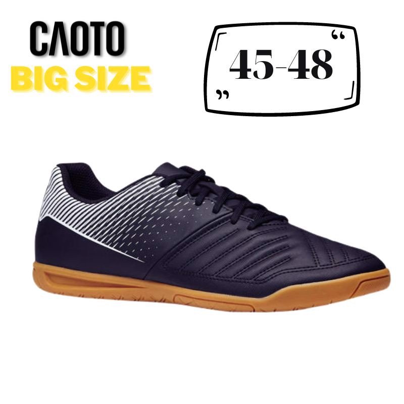 Giày Đá Banh Trong Nhà Futsal Adulte 100 Noir Đế Bằng Đen Big Size 45 46 47 48