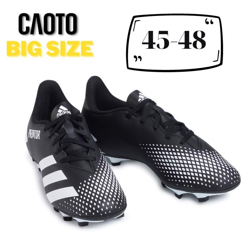 Giày Đá Banh Adidas Predator Mutator 20.4 Turf Đế Đinh Trắng Đen Big Size 45 46 47 48