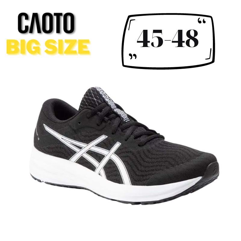 Giày Thể Thao Asics Patriot 12 Chạy Bộ Đen Viền Trắng Big Size 45 46 47 48