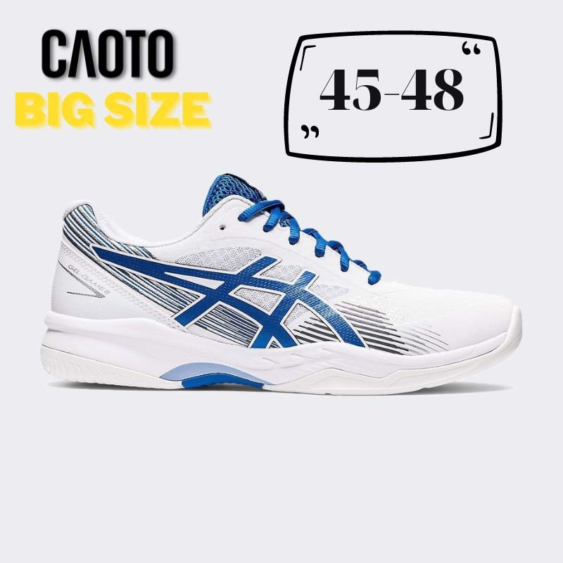 Giày Tennis Asics Gel-Game 8 Da Mềm Màu Trắng Big Size 45 46 47 48