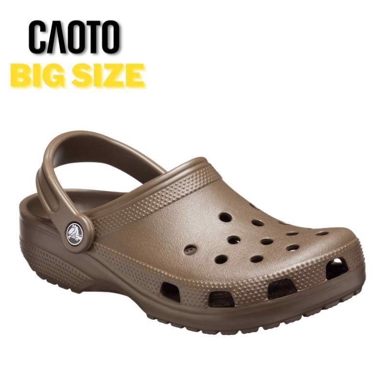 Dép Bít Mũi Crocs Bayaband Màu Nâu Đậm Big Size 45 46 47 48 49 50