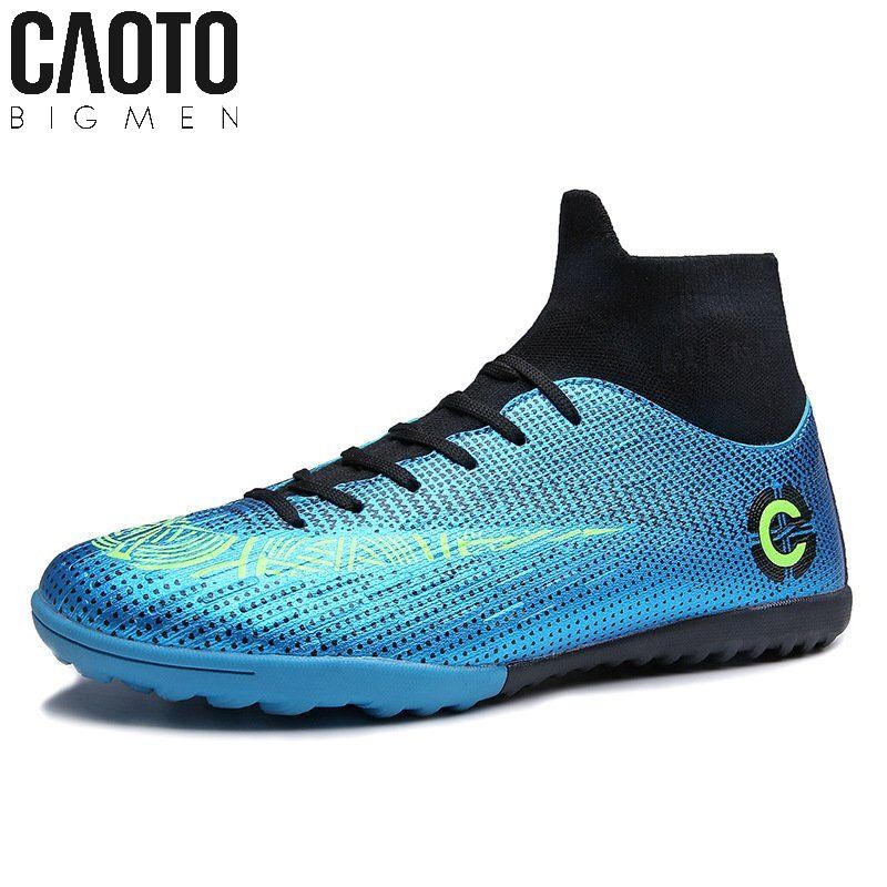 Giày Đá Banh CR7 Cao Cổ Màu Xanh Big Size 45-46-47-48-49